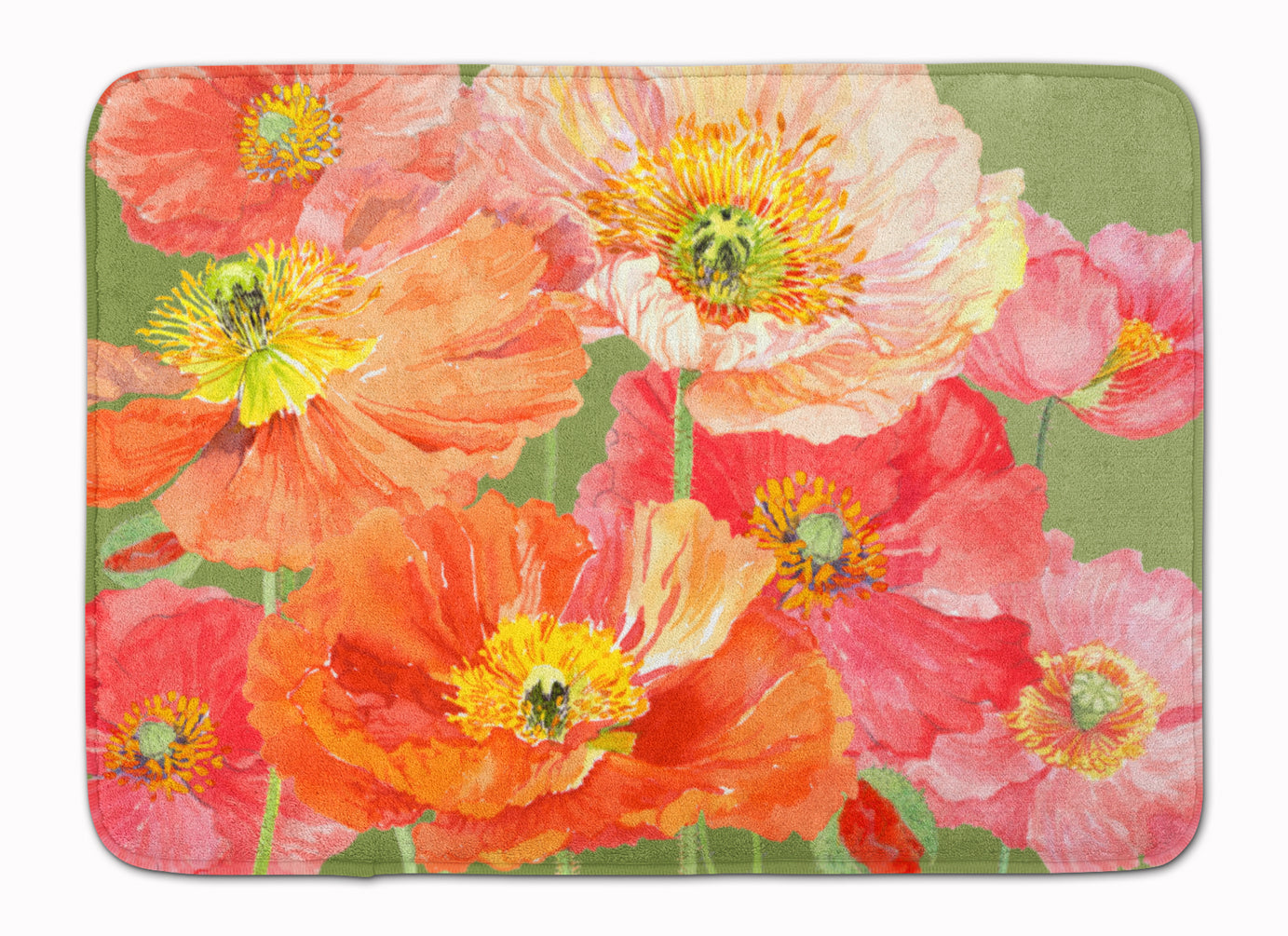 Poppies by Anne Searle Machine Washable Memory Foam Mat SASE664CRUG - the-store.com