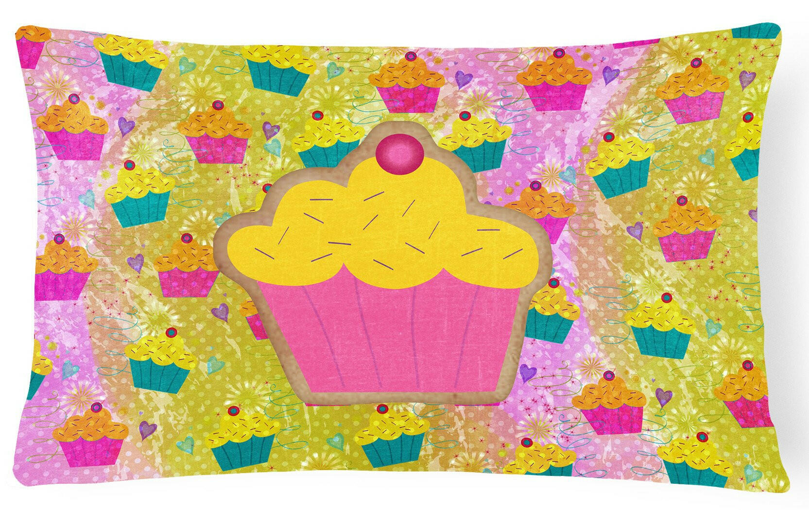 Cupcake   Canvas Fabric Decorative Pillow by Caroline's Treasures