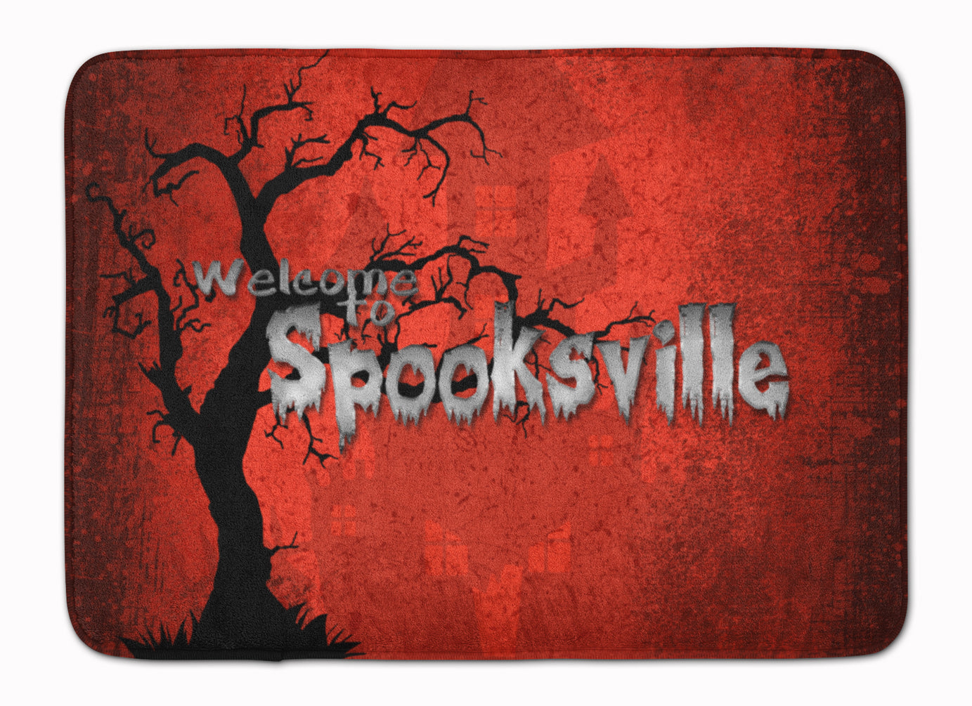 Welcome to Spooksville Halloween Machine Washable Memory Foam Mat SB3008RUG - the-store.com