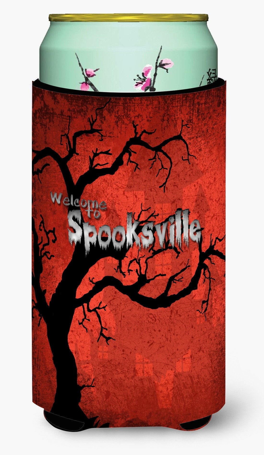 Welcome to Spooksville Halloween  Tall Boy Beverage Insulator Beverage Insulator Hugger by Caroline's Treasures
