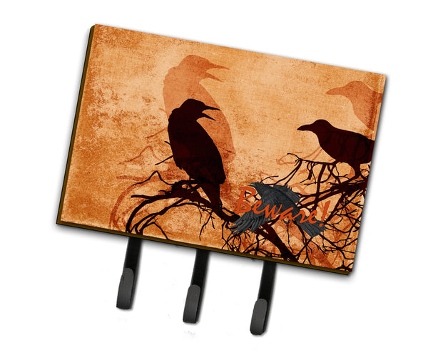 Beware of the Black Crows Halloween Leash or Key Holder