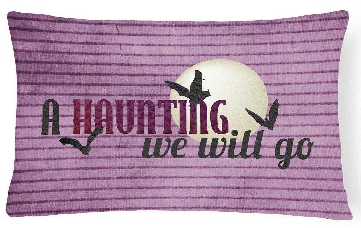 A Haunting we will go Halloween   Canvas Fabric Decorative Pillow by Caroline&#39;s Treasures