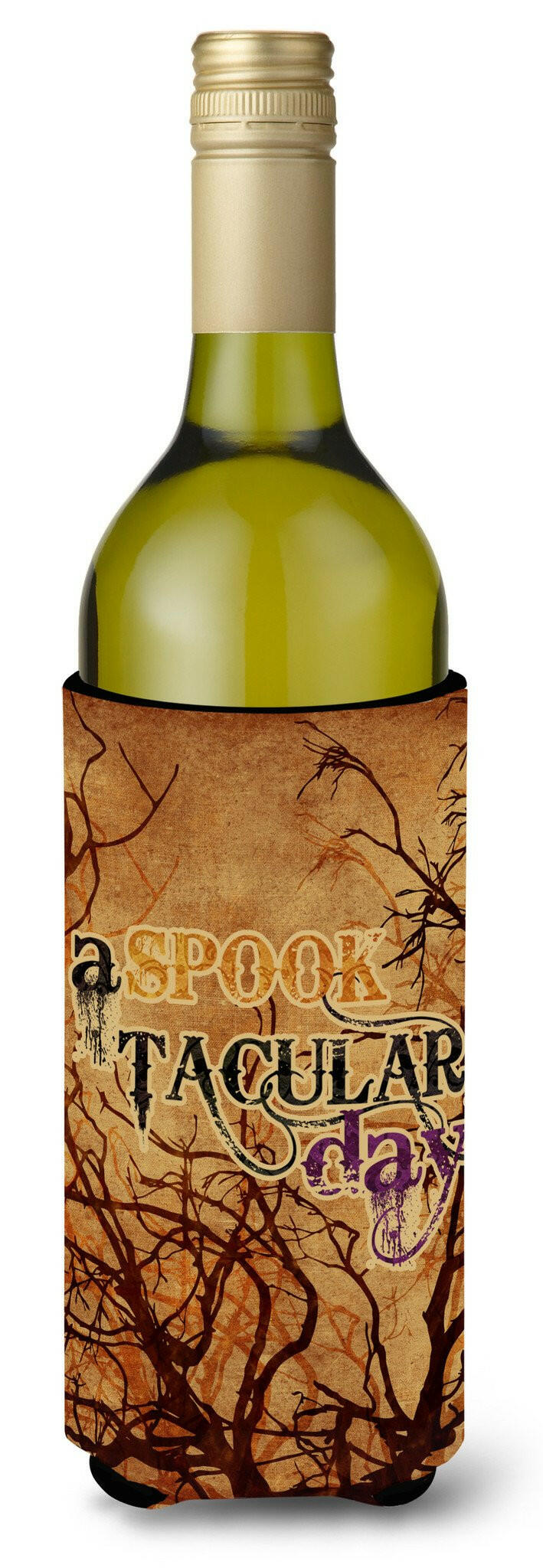 A Spook Tacular Day Halloween Wine Bottle Beverage Insulator Beverage Insulator Hugger by Caroline&#39;s Treasures