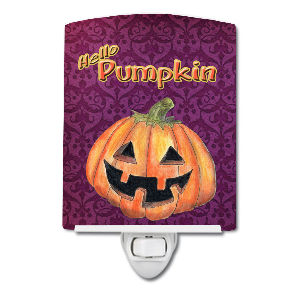Hello Pumpkin Halloween Ceramic Night Light SB3017CNL - the-store.com