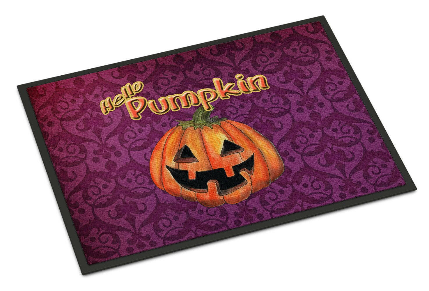 Hello Pumpkin Halloween Indoor or Outdoor Mat 24x36 Doormat - the-store.com