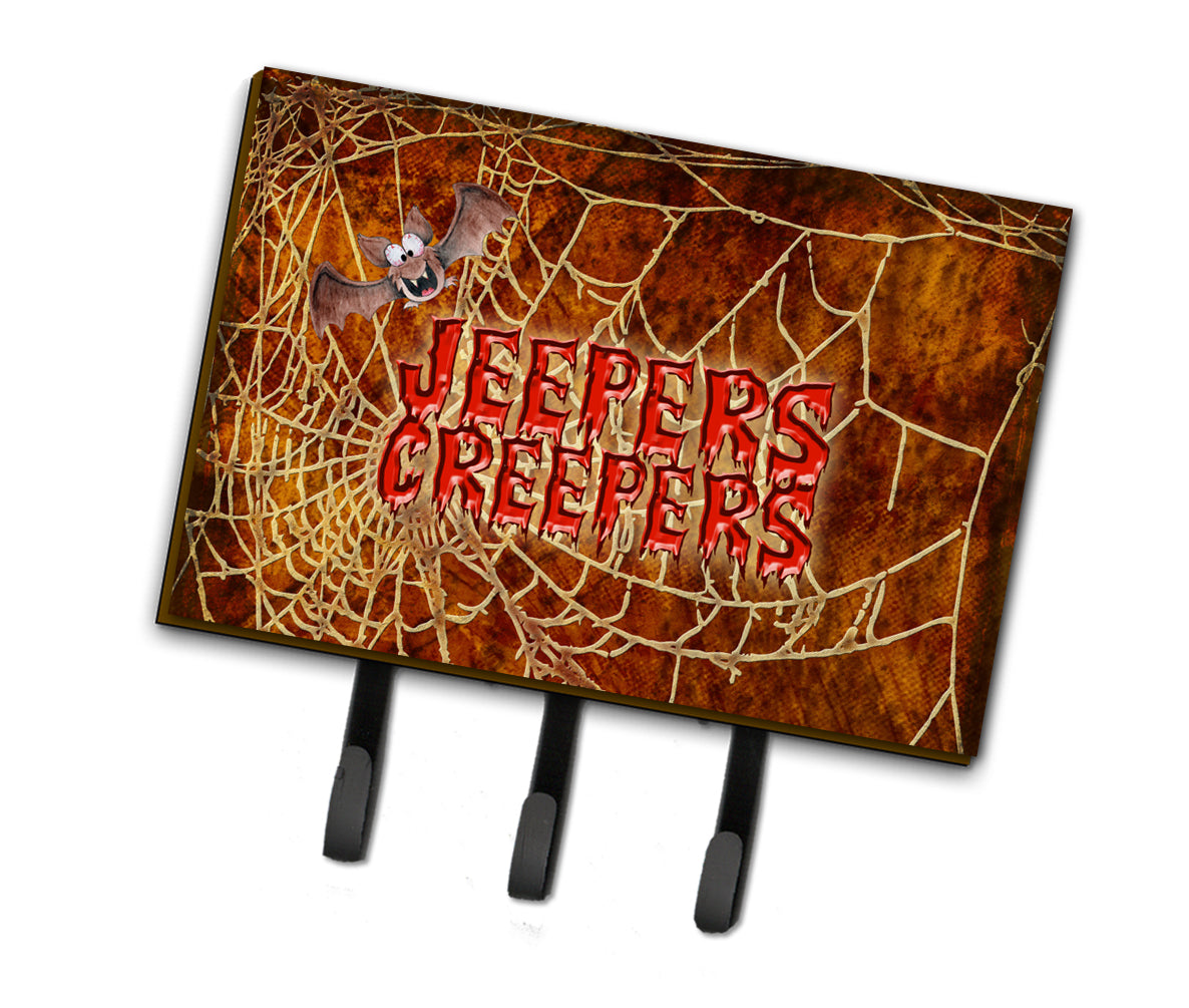 Jeepers Creepers with Bat and Spider web Halloween Leash or Key Holder