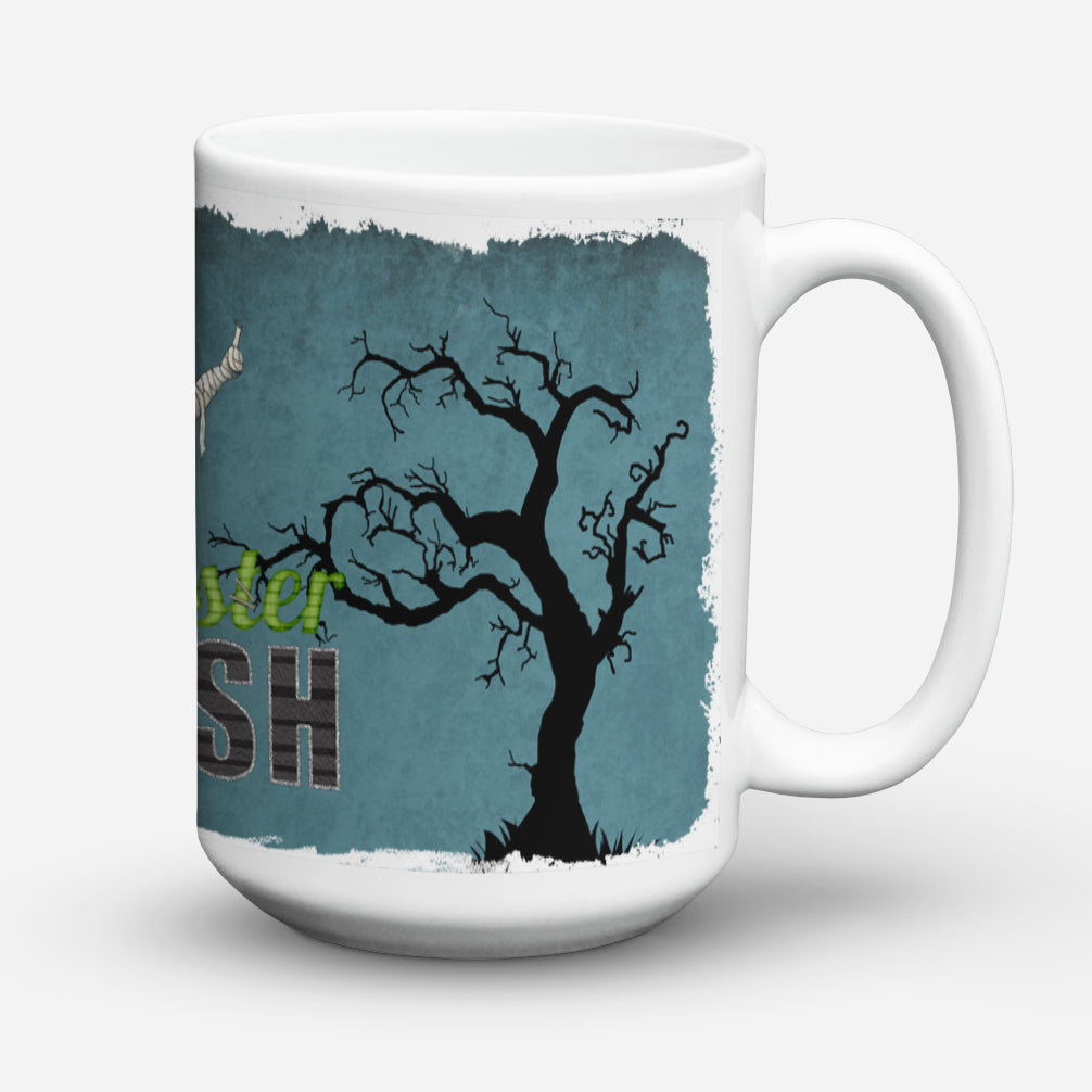 Caroline's Treasures Monster Mash with Mummy Halloween Dishwasher Safe Microwavable Ceramic Coffee Mug 15 ounce SB3019CM15