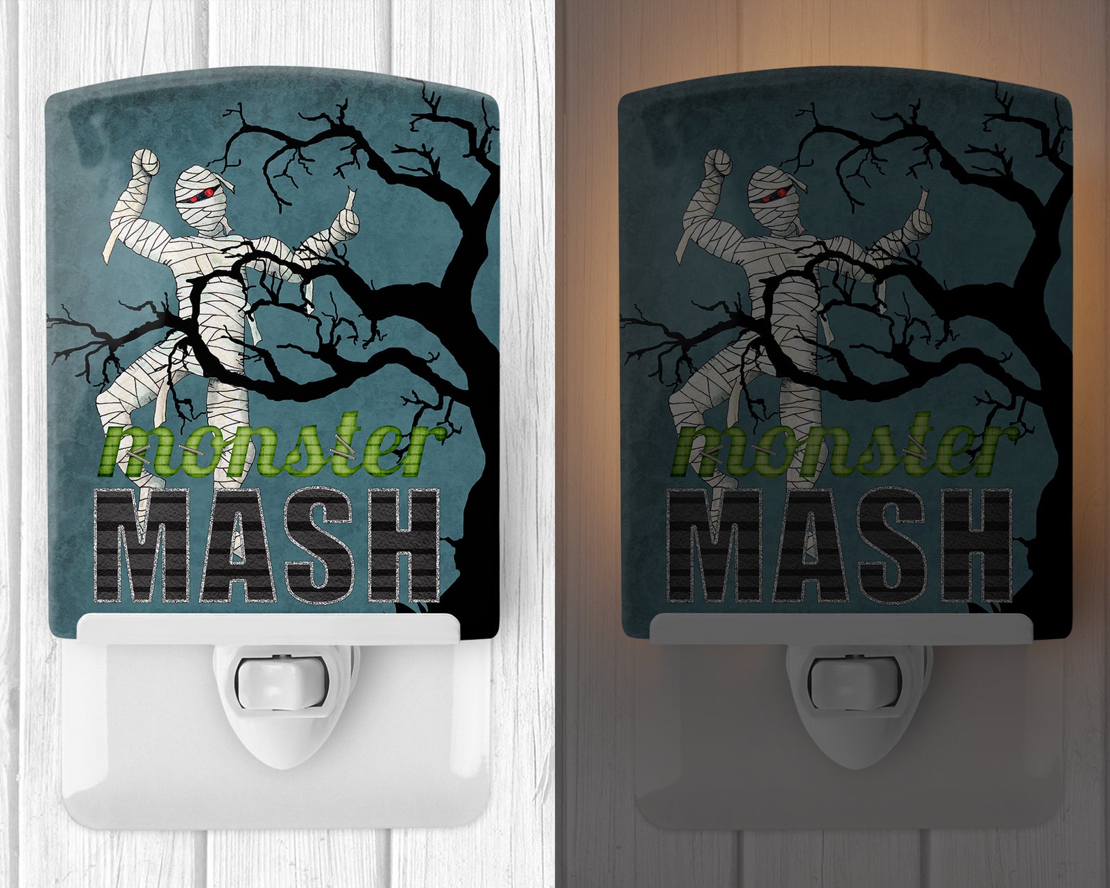 Caroline's Treasures Monster Mash with Mummy Halloween Ceramic Night Light SB3019CNL