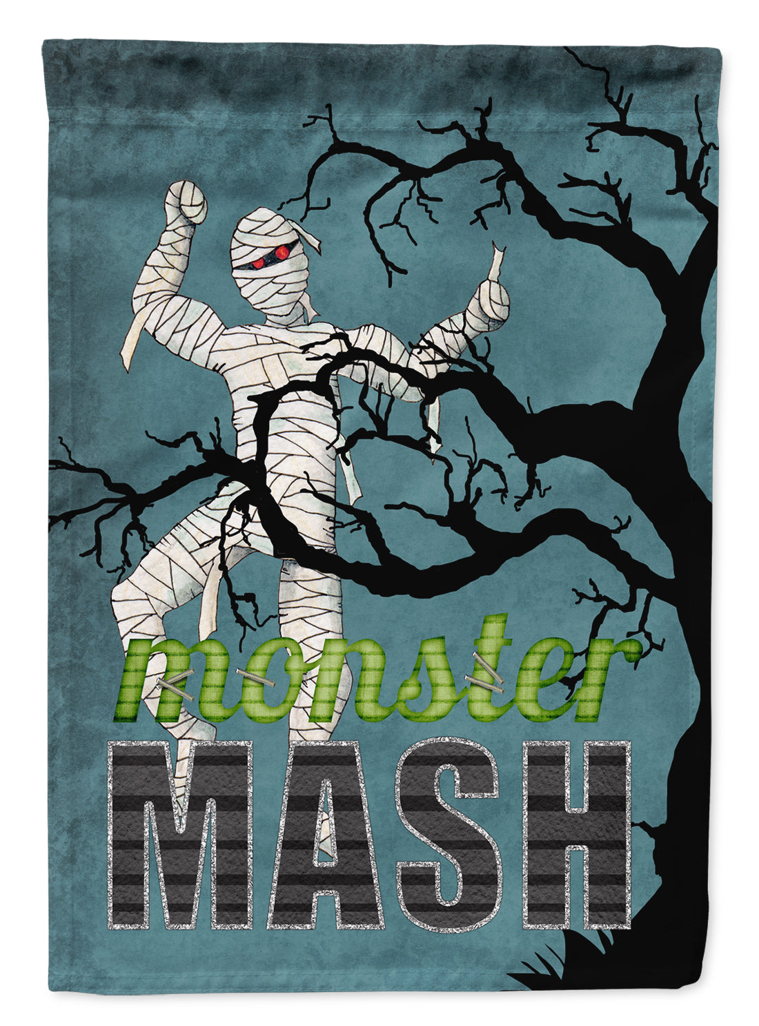 Monster Mash avec Momie Halloween Drapeau Jardin Taille