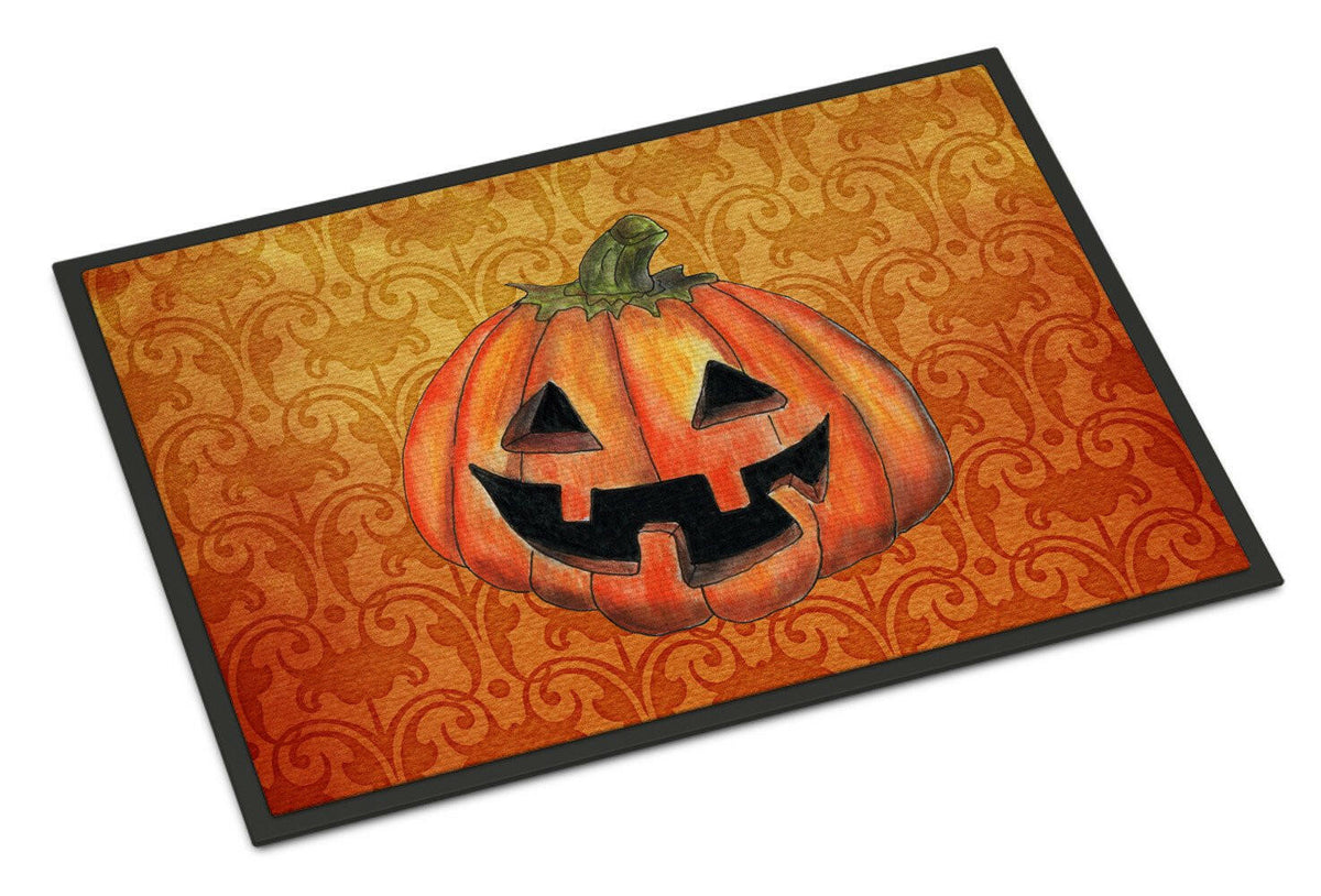 October Pumpkin Halloween Indoor or Outdoor Mat 24x36 Doormat - the-store.com