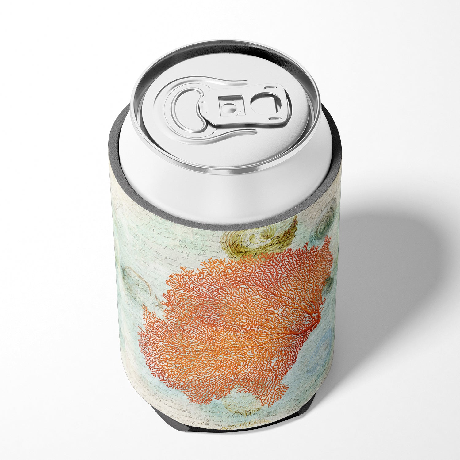 Coral Pink Can or Bottle Beverage Insulator Hugger.