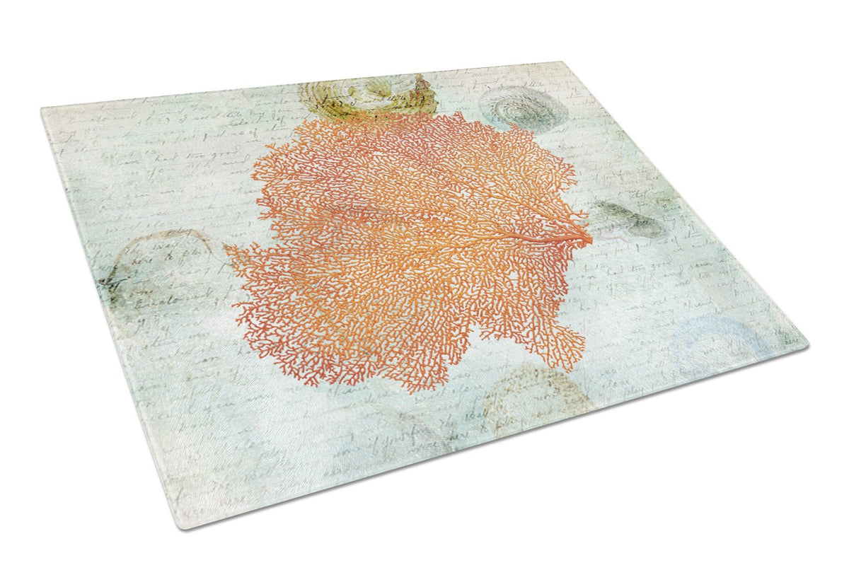 Coral Pink Glass Cutting Board Large by Caroline&#39;s Treasures