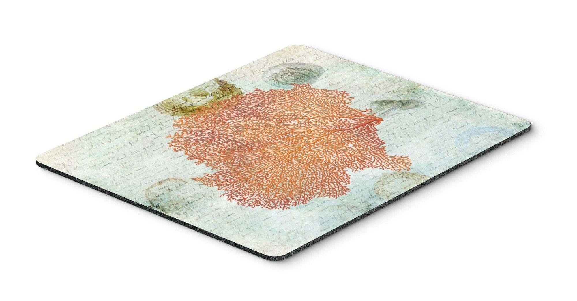 Coral Pink Mouse Pad, Hot Pad or Trivet by Caroline's Treasures