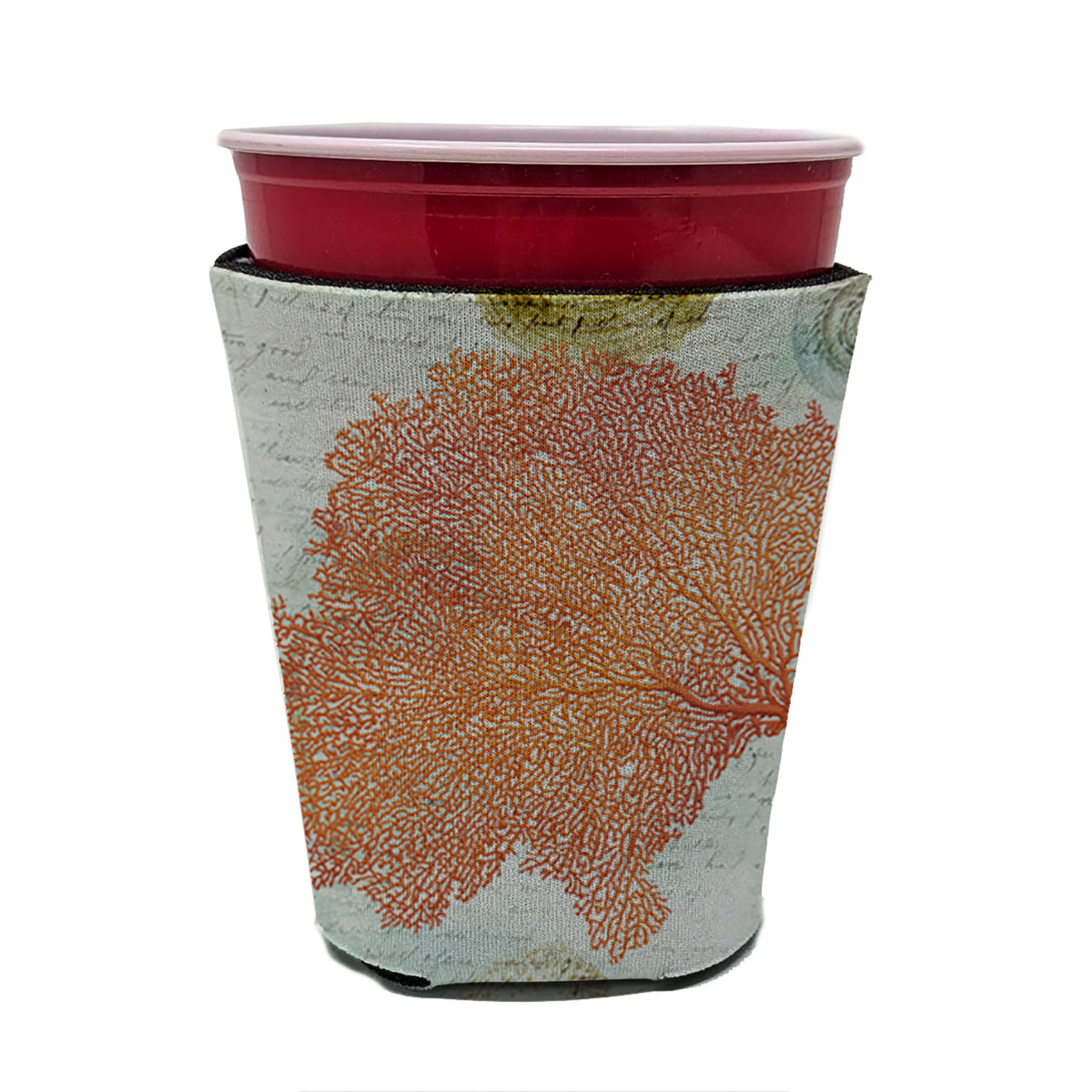 Coral Pink Red Cup Beverage Insulator Hugger  the-store.com.