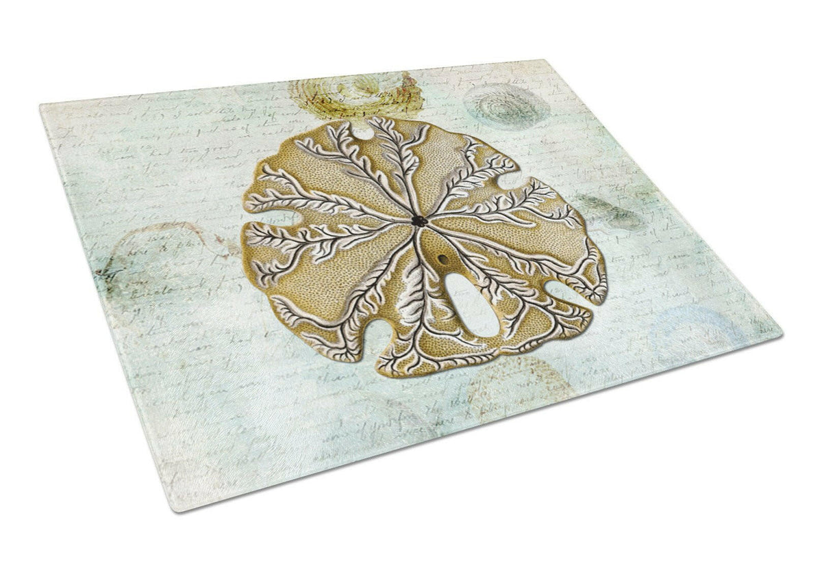 Sand Dollar  Glass Cutting Board Large by Caroline&#39;s Treasures