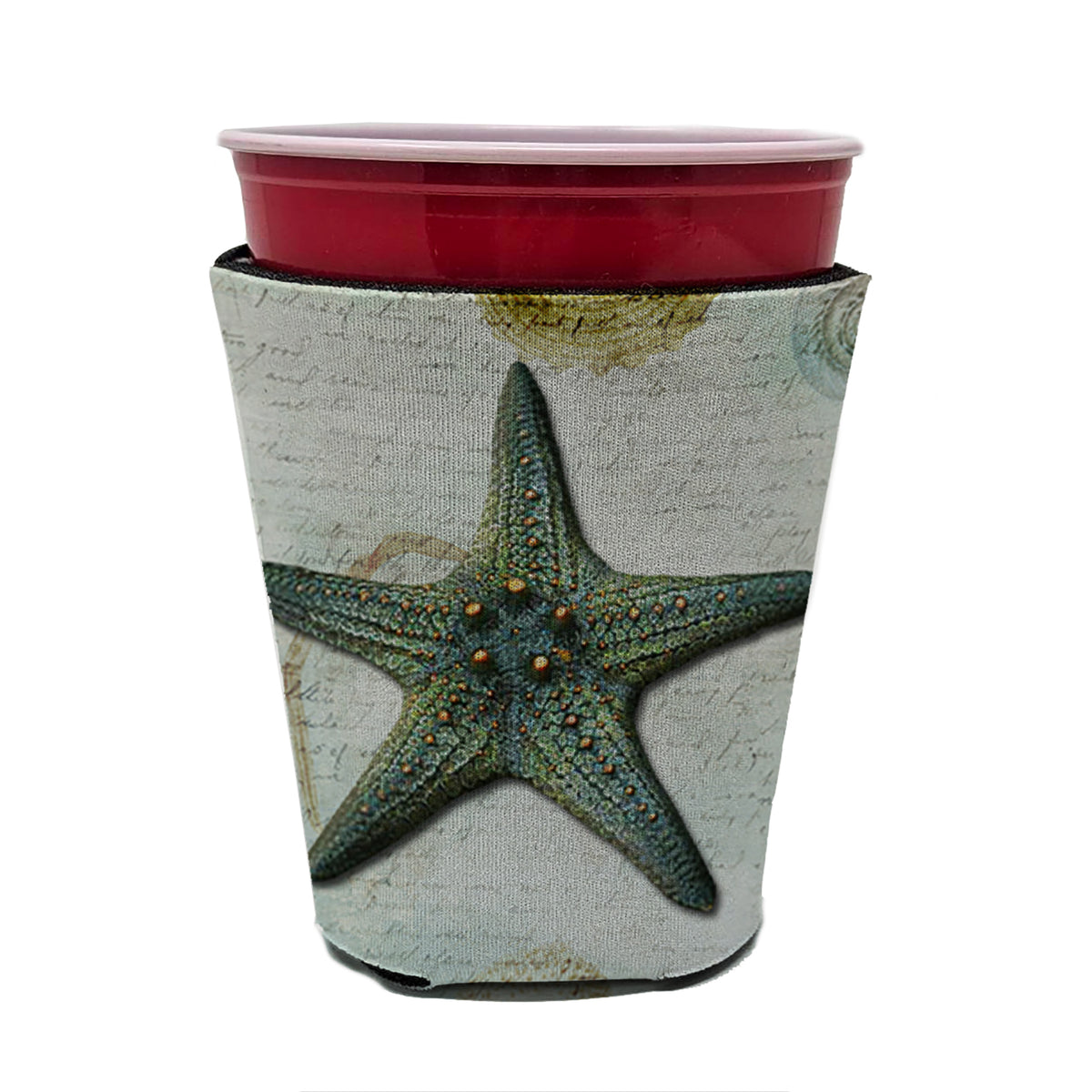 Starfish  Red Cup Beverage Insulator Hugger