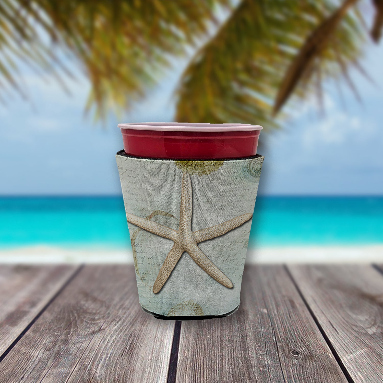 Starfish  Red Cup Beverage Insulator Hugger  the-store.com.