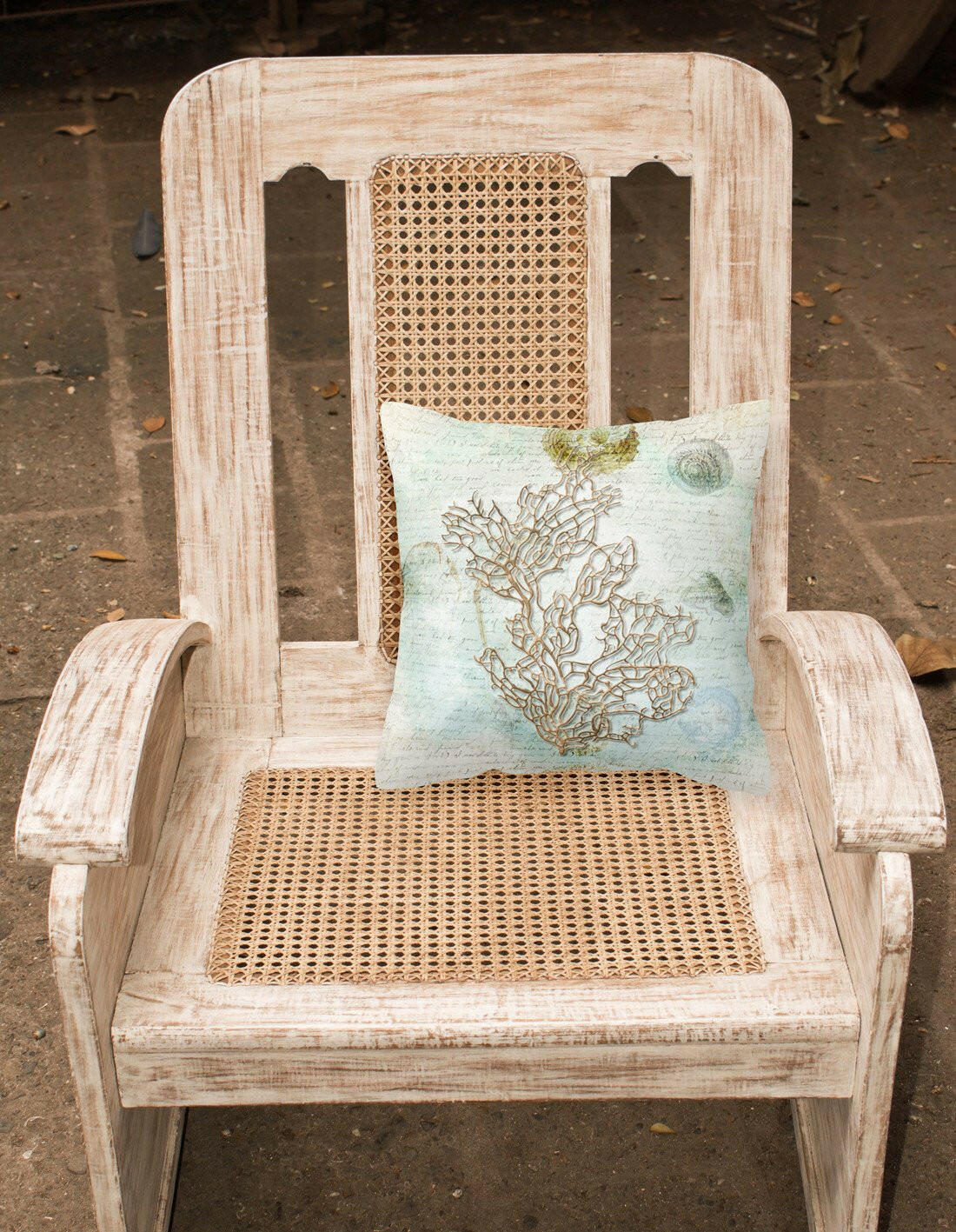 Coral    Canvas Fabric Decorative Pillow by Caroline's Treasures