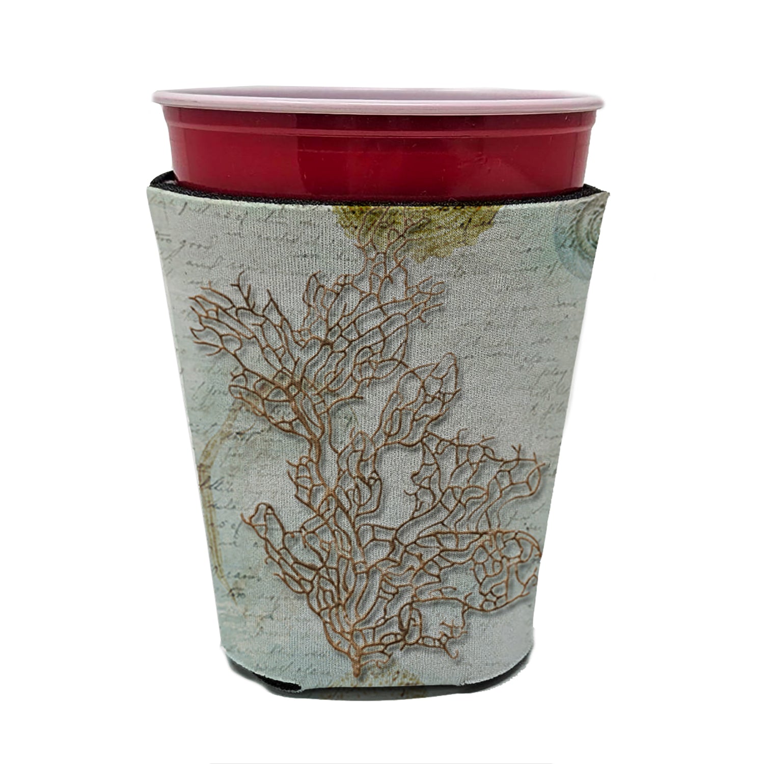 Coral  Red Cup Beverage Insulator Hugger  the-store.com.