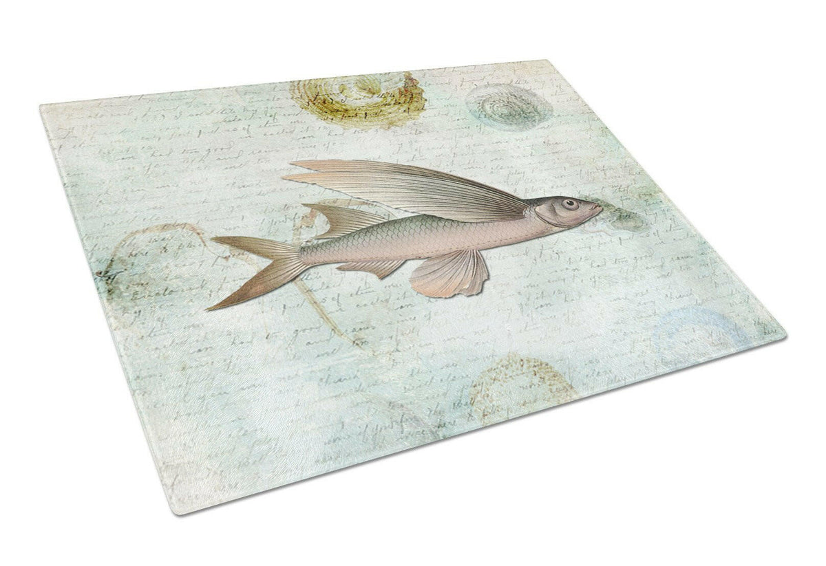Fish  Glass Cutting Board Large by Caroline&#39;s Treasures