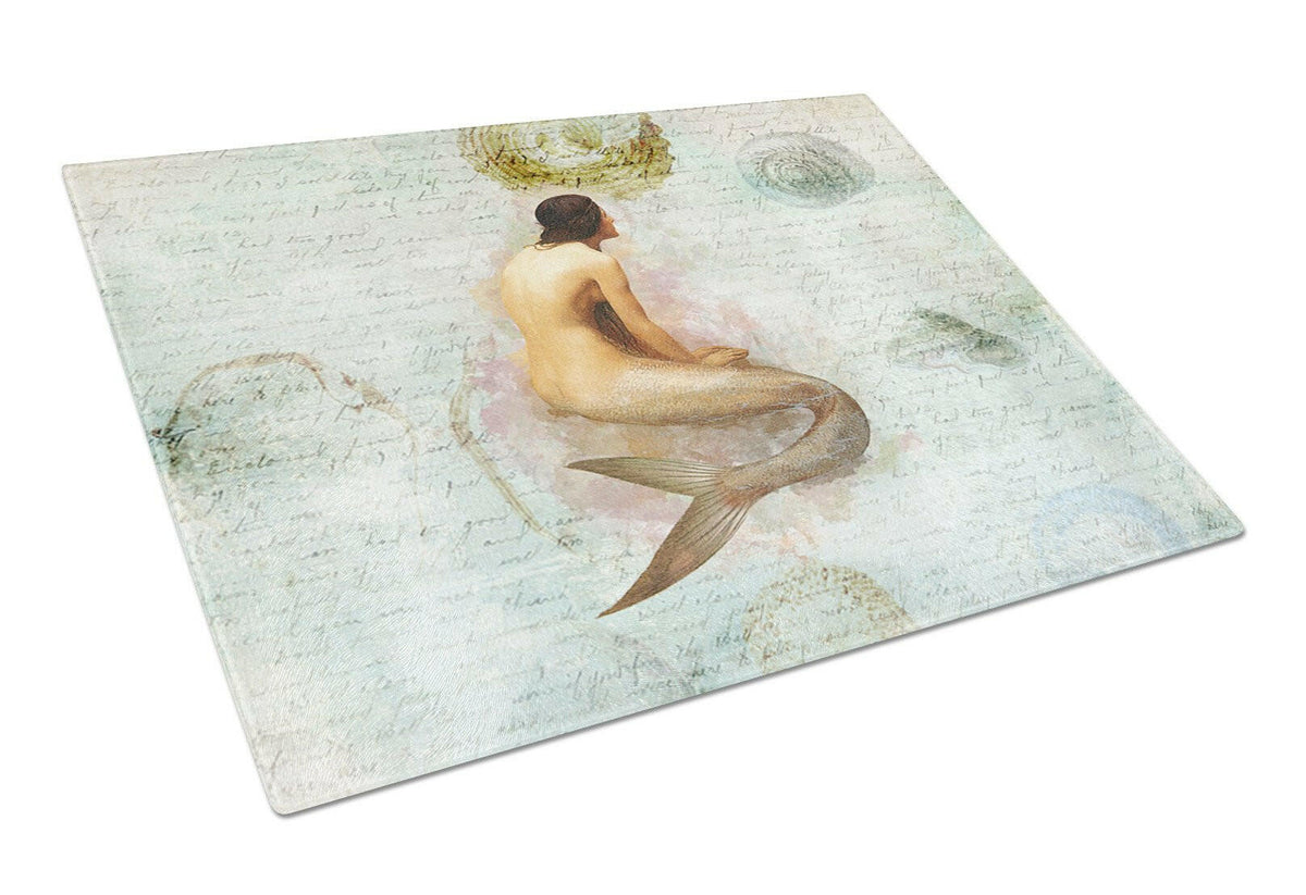 Mermaids and Mermen  Glass Cutting Board Large by Caroline&#39;s Treasures