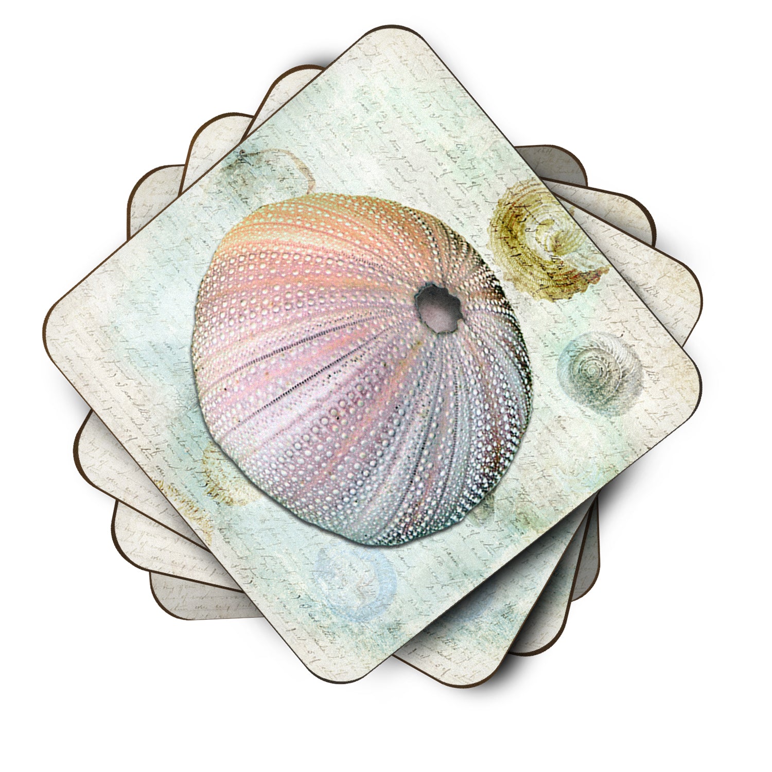 Caroline's Treasures Anemone Coasters - Set of 4 Lightweight Foam, Absorbent Drink Coasters