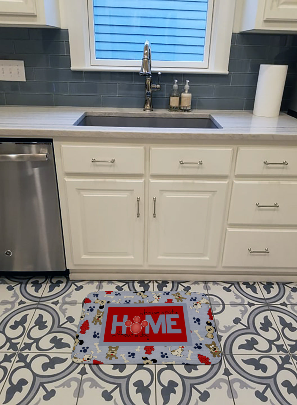 A House is not a home without a dog Machine Washable Memory Foam Mat SB3052RUG - the-store.com