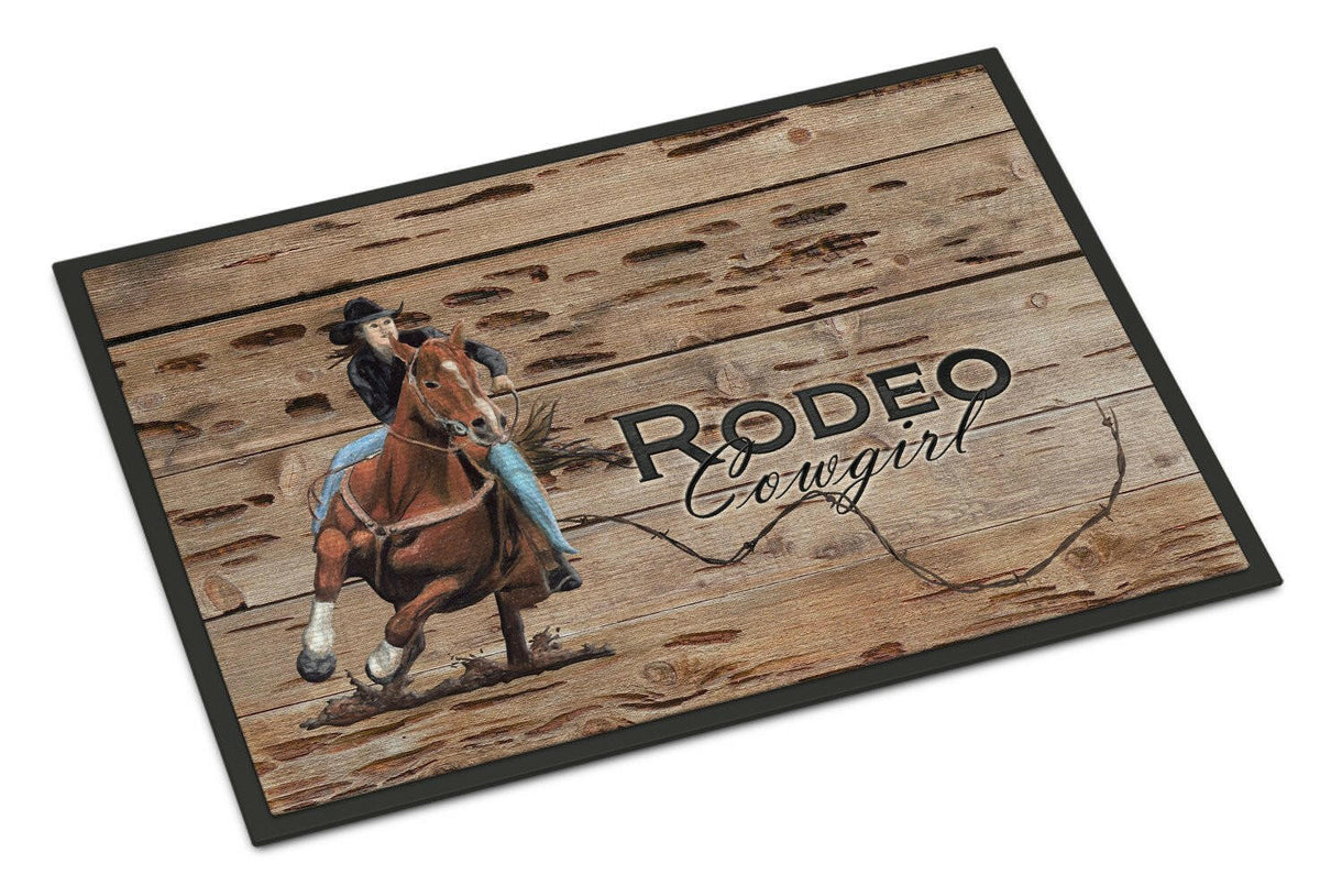 Rodeo Cowgirl Barrel Racer Indoor or Outdoor Mat 18x27 SB3055MAT - the-store.com