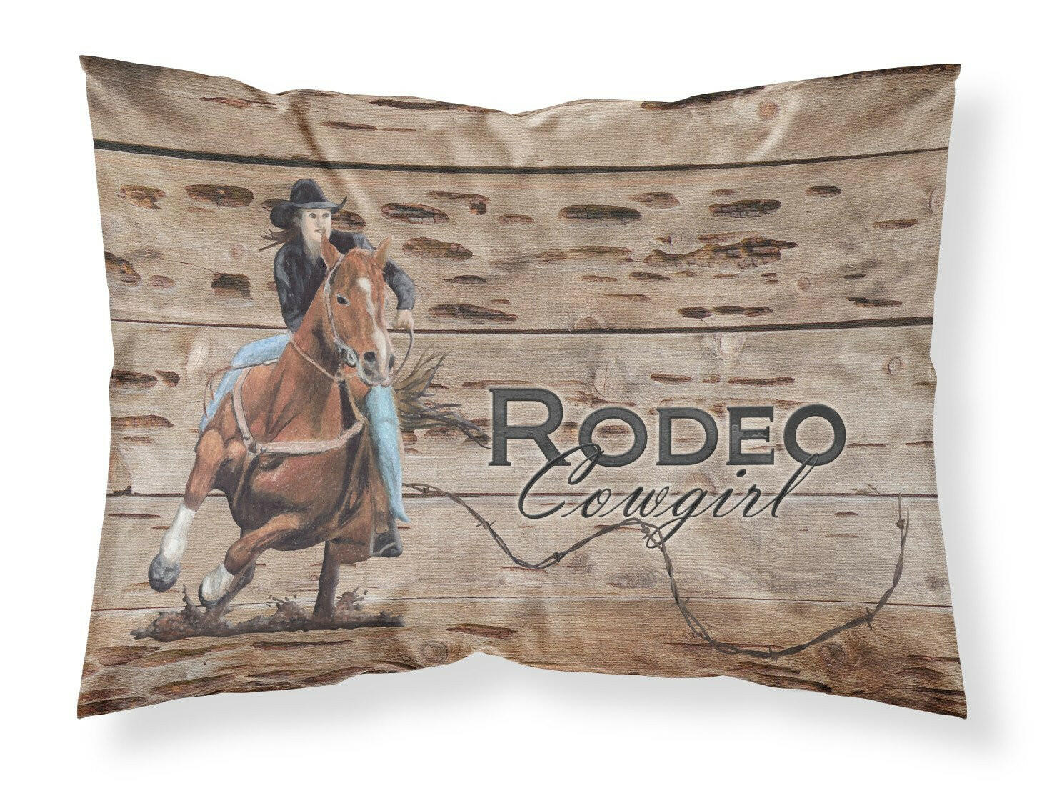 Rodeo Cowgirl Barrel Racer Moisture wicking Fabric standard pillowcase SB3055PILLOWCASE by Caroline's Treasures