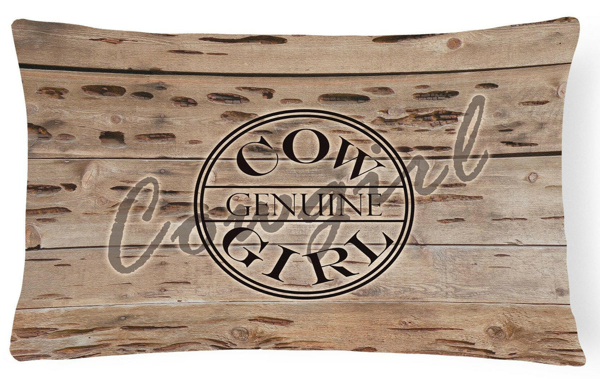 Genuine Cow Girl Branded   Canvas Fabric Decorative Pillow SB3056PW1216 by Caroline&#39;s Treasures