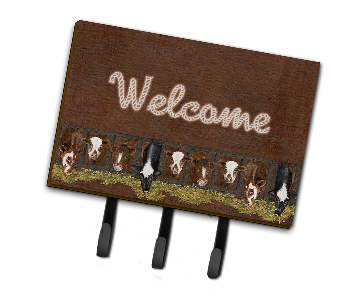 Welcome Mat with Cows Leash or Key Holder SB3058TH68  the-store.com.