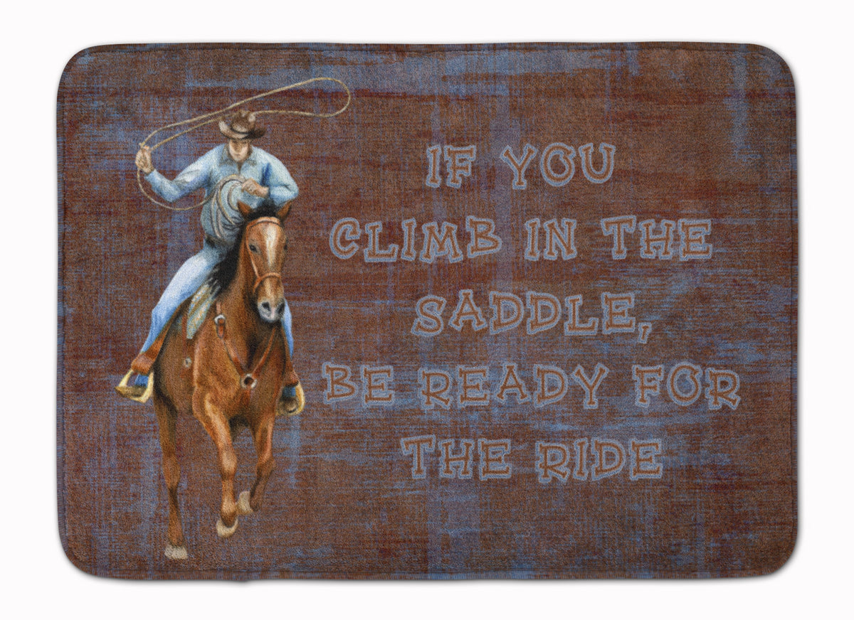 Roper Horse If you climb in the saddle, be ready for the ride Machine Washable Memory Foam Mat SB3061RUG - the-store.com