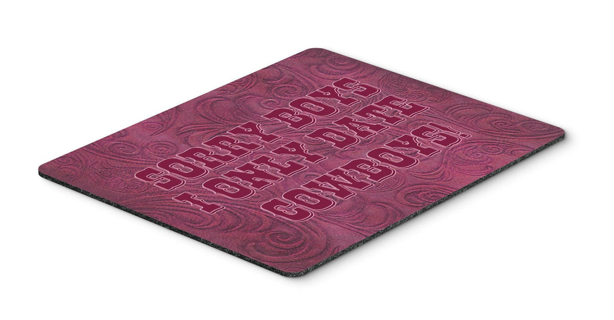 Sorry Boys I only date cowboys in pink Mouse Pad, Hot Pad or Trivet SB3062MP by Caroline&#39;s Treasures