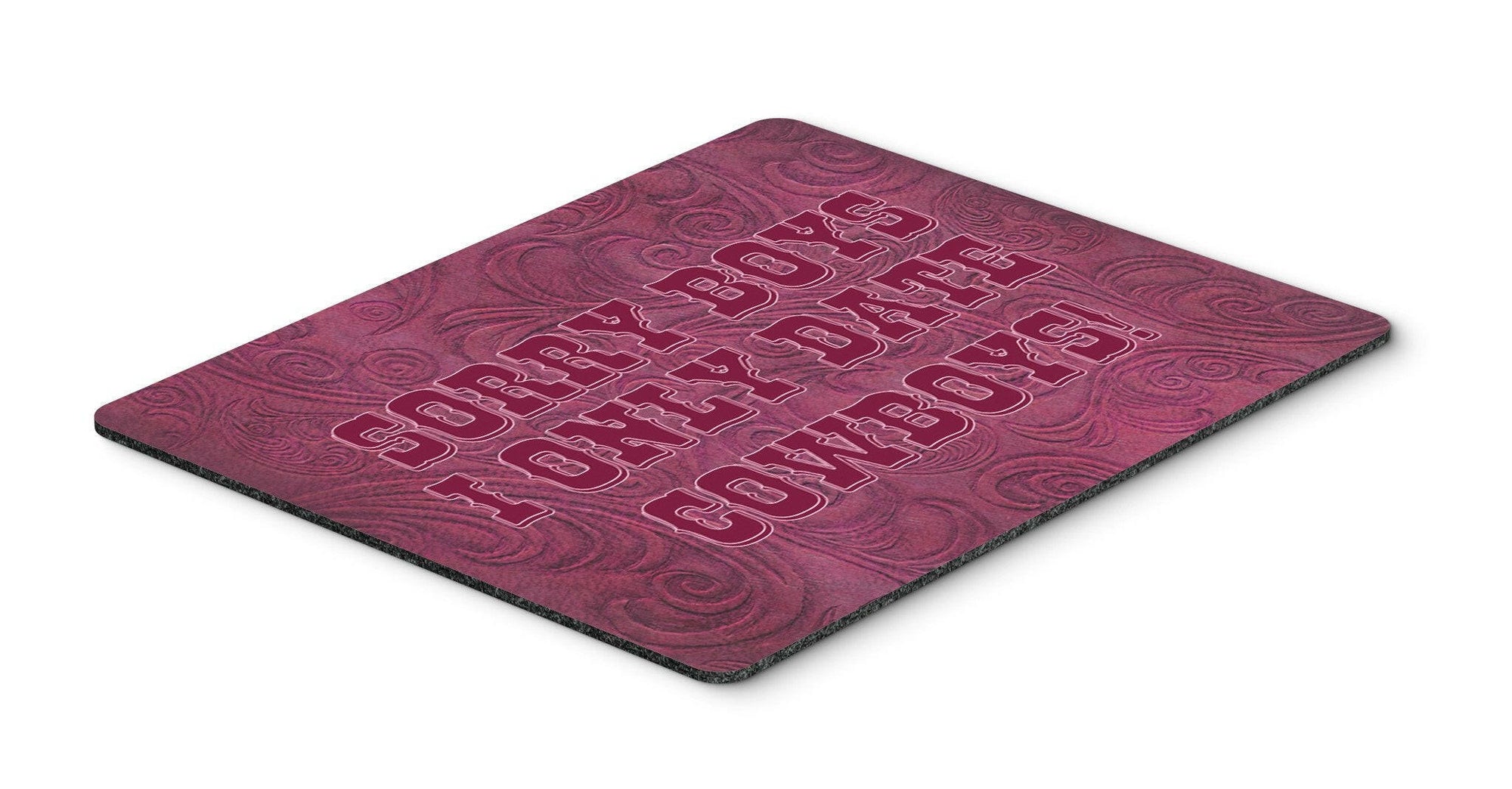 Sorry Boys I only date cowboys in pink Mouse Pad, Hot Pad or Trivet SB3062MP by Caroline's Treasures