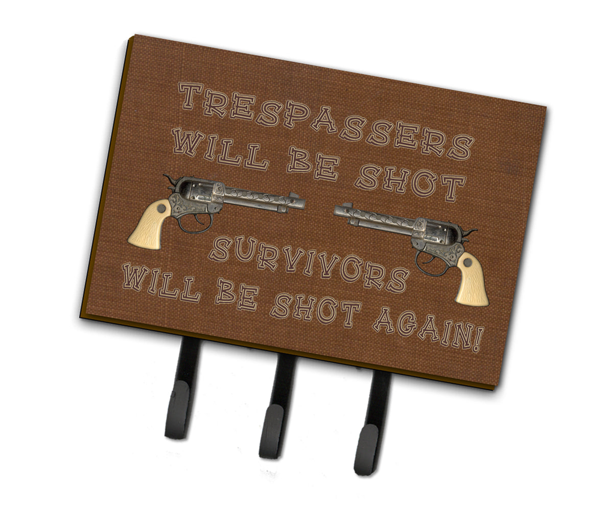 Tresspassers will be shot Leash or Key Holder SB3063TH68