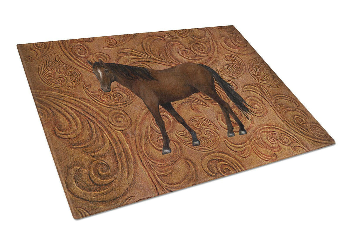Horse Glass Cutting Board Large Size SB3066LCB by Caroline&#39;s Treasures