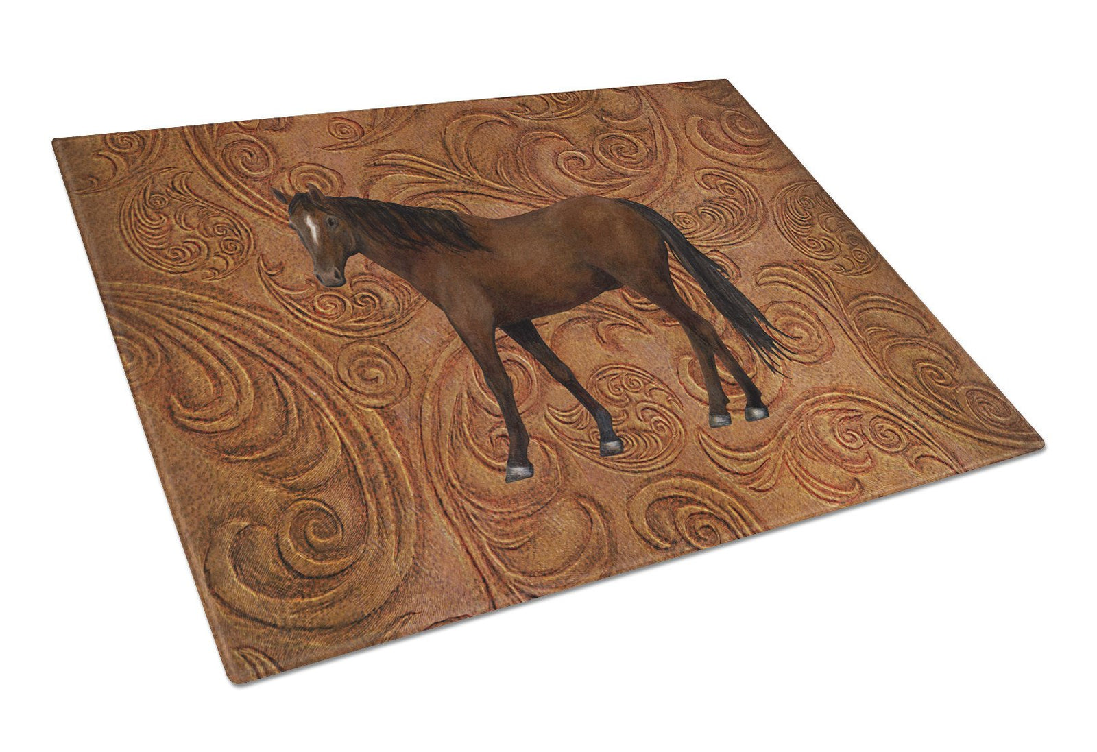Horse Glass Cutting Board Large Size SB3066LCB by Caroline's Treasures