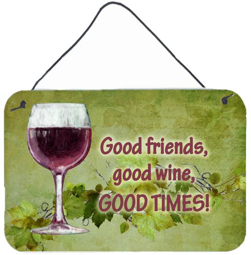Good friends, good wine, good times Wall or Door Hanging Prints SB3070DS812 by Caroline&#39;s Treasures
