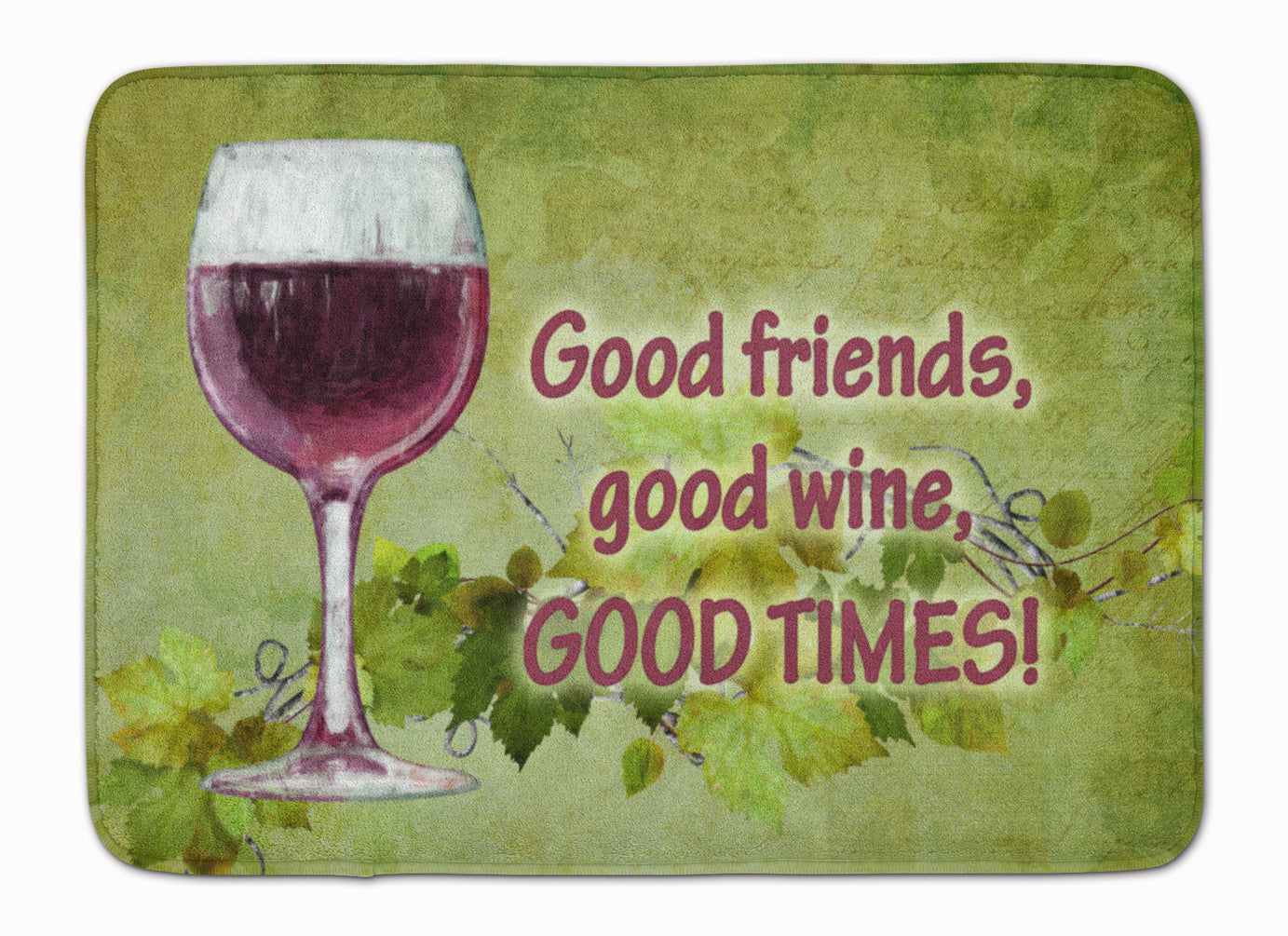 Good friends, good wine, good times Machine Washable Memory Foam Mat SB3070RUG - the-store.com