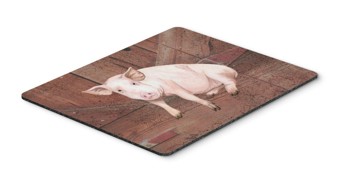 Pig at the barn door Mouse Pad, Hot Pad or Trivet SB3072MP by Caroline&#39;s Treasures