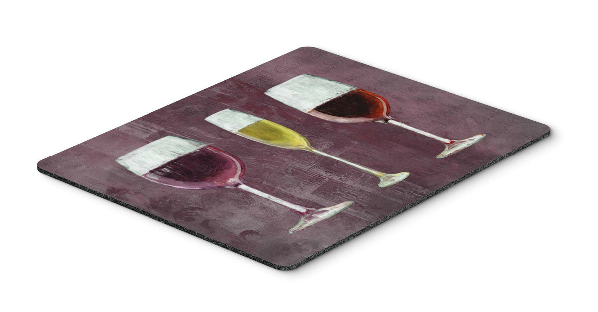Three Glasses of Wine Purple Mouse Pad, Hot Pad or Trivet SB3073MP by Caroline&#39;s Treasures