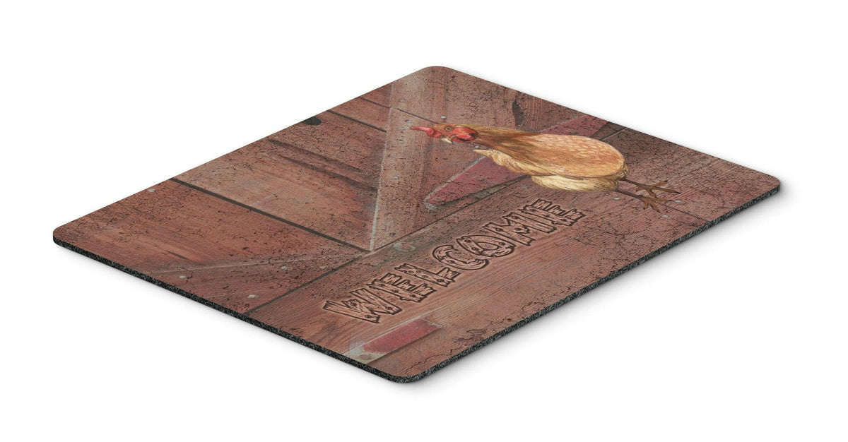 Welcome Chicken Mouse Pad, Hot Pad or Trivet SB3075MP by Caroline&#39;s Treasures