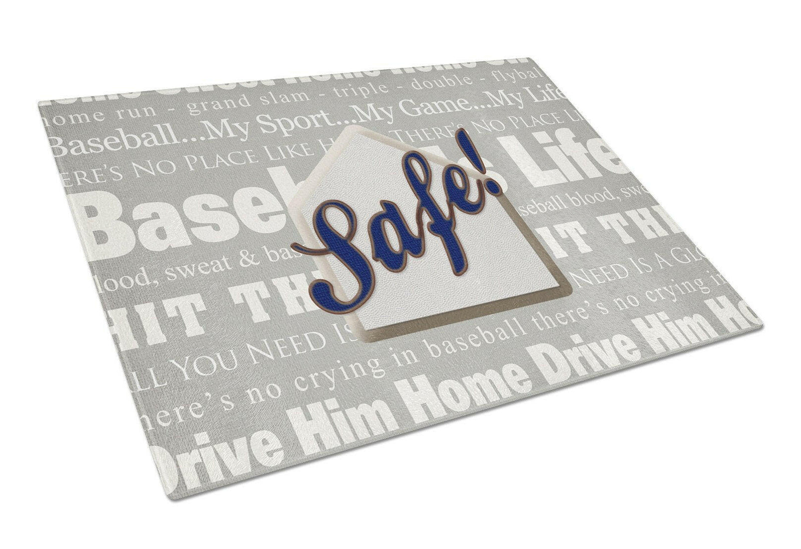 Safe at Home Glass Cutting Board Large Size SB3079LCB by Caroline's Treasures