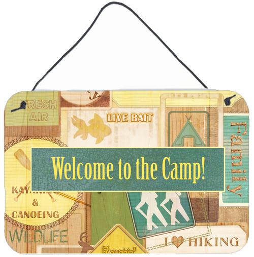Welcome to the Camp Aluminium Metal Wall or Door Hanging Prints SB3080DS812 by Caroline&#39;s Treasures
