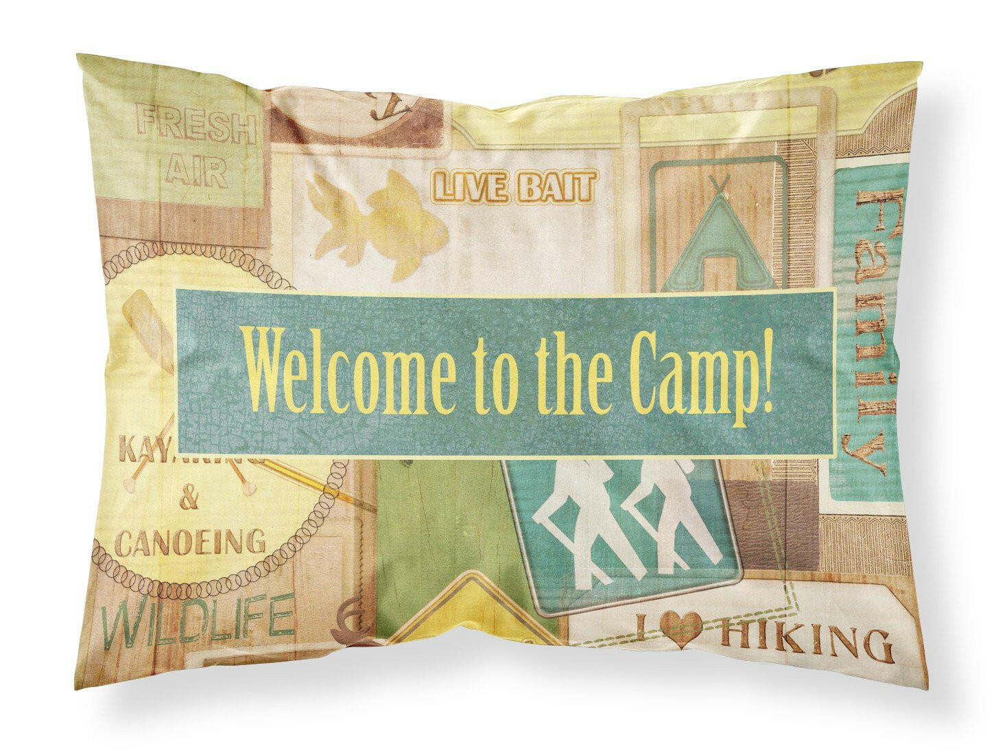 Welcome to the Camp Moisture wicking Fabric standard pillowcase SB3080PILLOWCASE by Caroline's Treasures