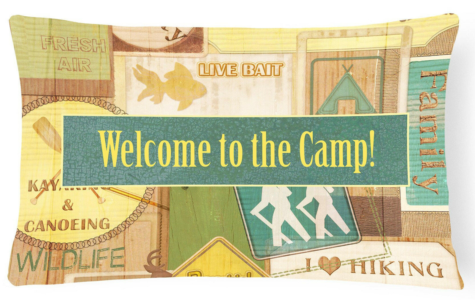 Welcome to the Camp   Canvas Fabric Decorative Pillow SB3080PW1216 by Caroline's Treasures