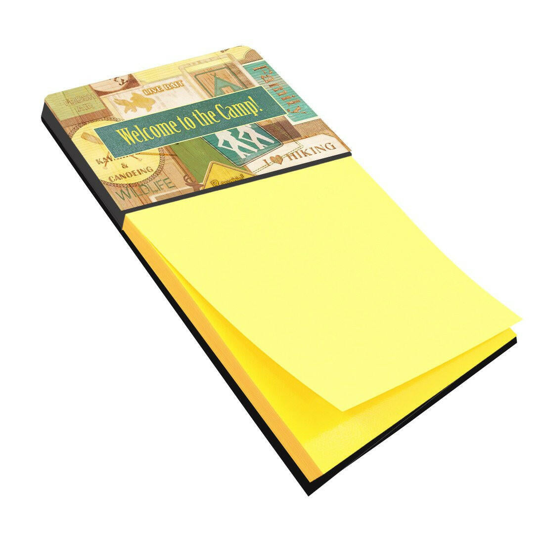Welcome to the Camp Refiillable Sticky Note Holder or Postit Note Dispenser SB3080SN by Caroline's Treasures
