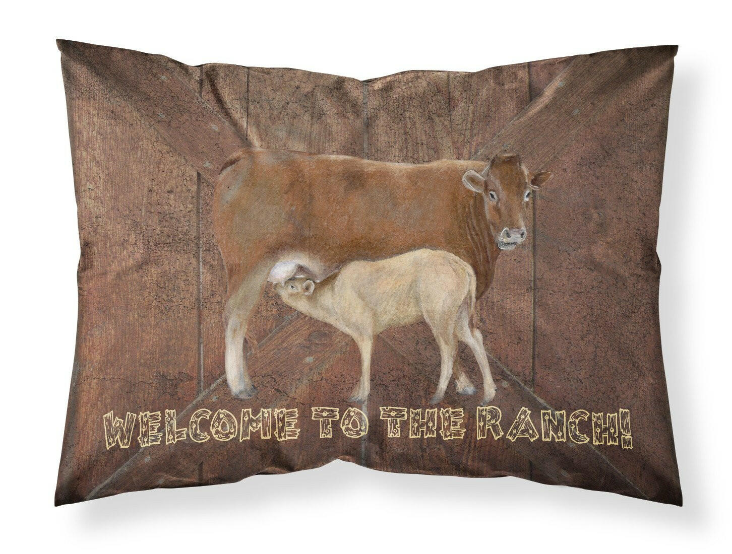 Welcome to the Ranch with the Cow and Baby Moisture wicking Fabric standard pillowcase SB3084PILLOWCASE by Caroline's Treasures