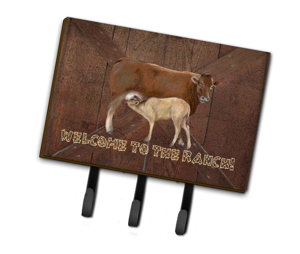 Welcome to the Ranch with the Cow and Baby Leash or Key Holder SB3084TH68  the-store.com.