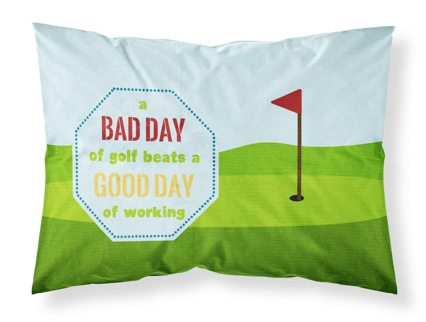 A Bad Day at Golf Moisture wicking Fabric standard pillowcase SB3091PILLOWCASE by Caroline's Treasures
